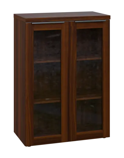 SIN 3 - 8S kancelářská skříň, 2-dveřová/prosklená, 1120x800x400, ořech královský